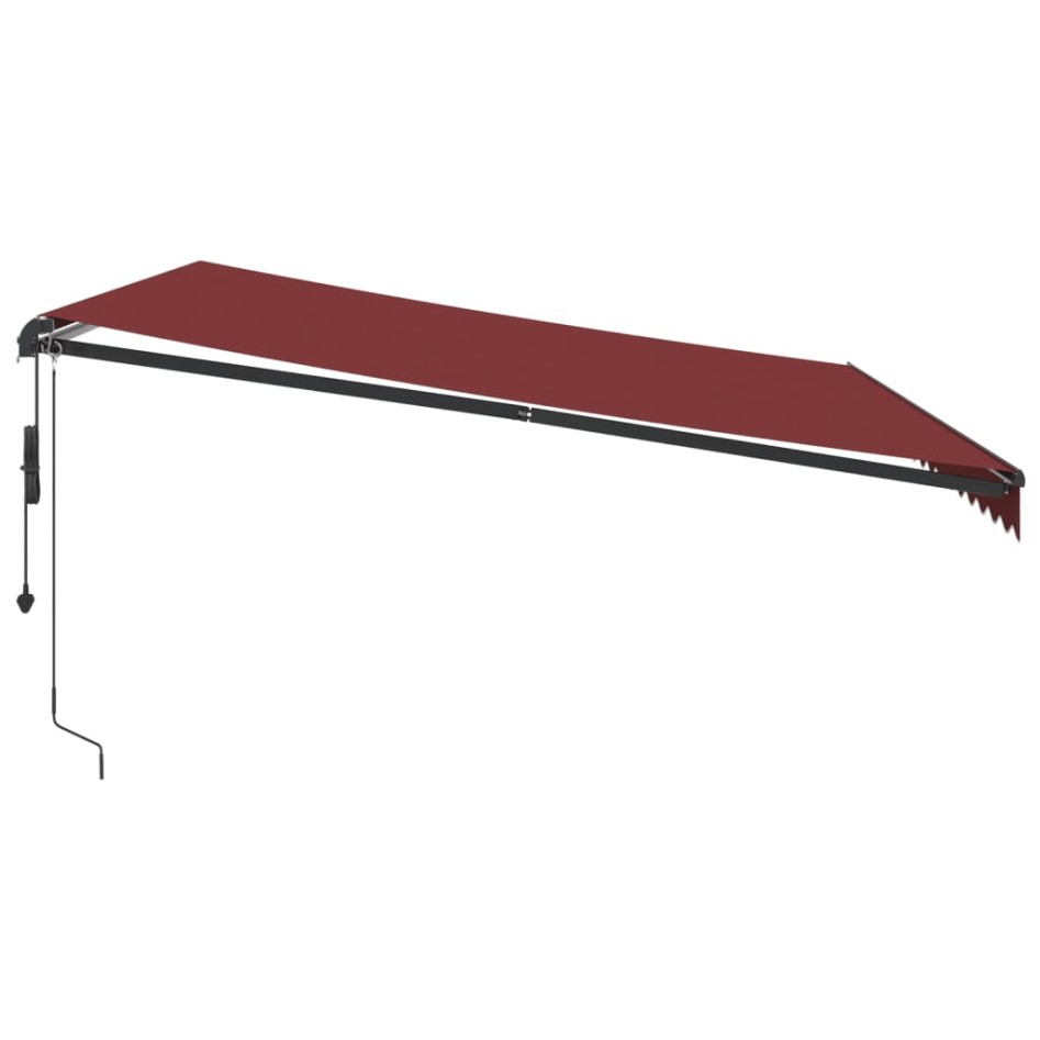 Toldo retráctil automático burdeos 450x350