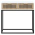 Mesa consola hierro y madera contrachapada blanco 80x30x75