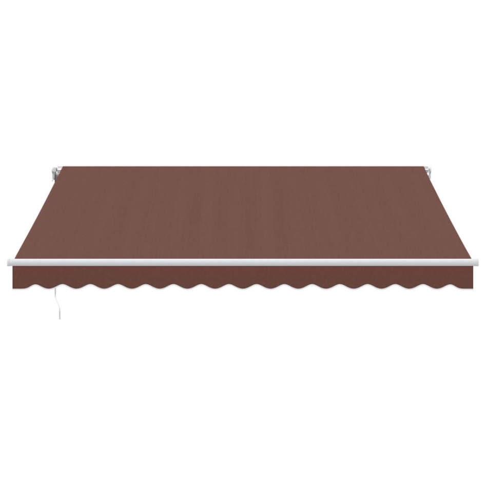 Toldo retráctil manual marrón 400x300