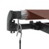 Toldo retráctil manual con luz LED marrón 350x250