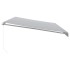 Toldo retráctil manual gris antracita y blanco 600x300