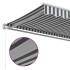 Toldo retráctil manual gris antracita y blanco 600x300