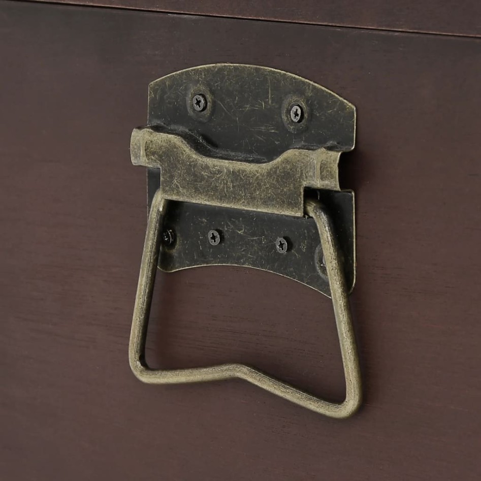 Cofre con pestillos contrachapada marrón 110x50x39,5