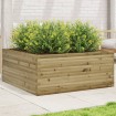 Jardinera de madera de pino impregnada 110x110x46 cm
