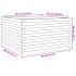 Jardinera de madera maciza de pino 80x80x46
