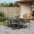 Set de comedor de jardín 7 pzas y cojines ratán sintético