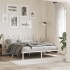 Estructura cama sin colchón con cabecero metal blanco