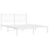 Estructura cama sin colchón con cabecero metal blanco