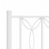 Estructura cama sin colchón con cabecero metal blanco