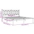 Estructura cama sin colchón con cabecero metal blanco