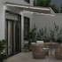 Toldo retráctil manual con LED antracita y blanco 350x250