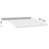 Toldo retráctil automático gris antracita y blanco 400x350