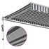 Toldo retráctil automático gris antracita y blanco 400x350
