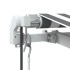 Toldo retráctil automático gris antracita y blanco 400x350