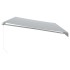 Toldo retráctil manual gris antracita y blanco 600x350