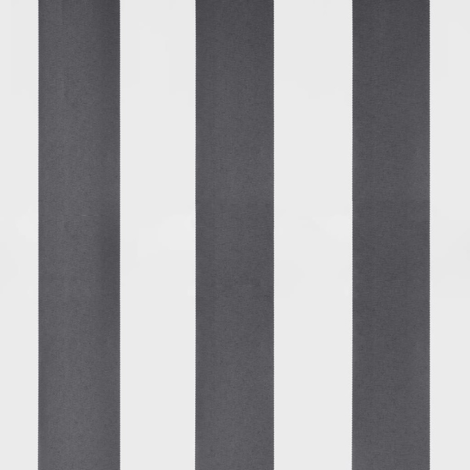 Toldo retráctil manual gris antracita y blanco 600x350