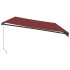 Toldo retráctil manual burdeos 600x300