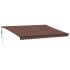 Toldo retráctil automático con luces LED marrón 450x300