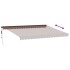 Toldo retráctil automático con luces LED marrón 450x300