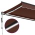 Toldo retráctil automático con luces LED marrón 450x300