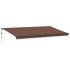 Toldo retráctil automático marrón 600x300