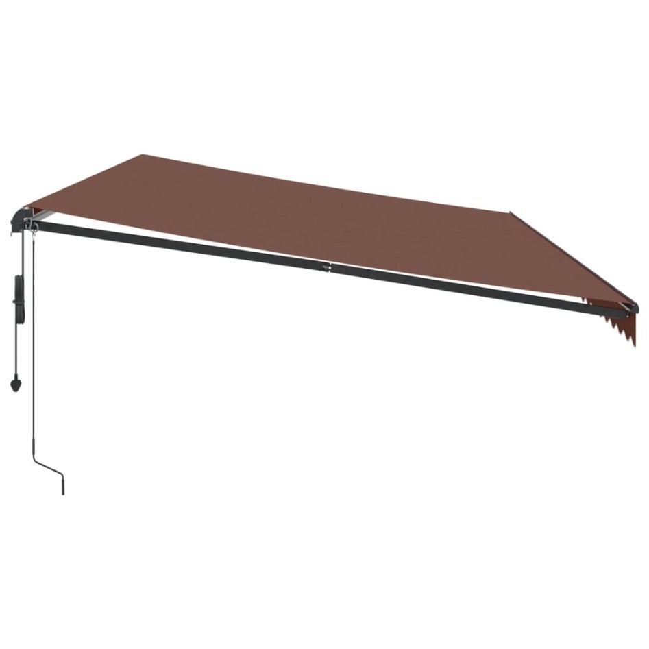 Toldo retráctil automático marrón 600x300