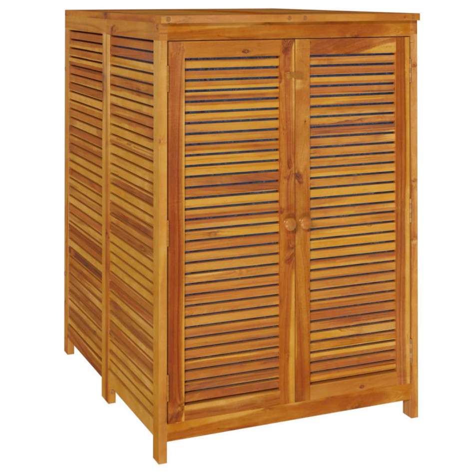 Caja de almacenaje de jardín madera maciza acacia 70x87x104