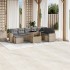 Set de sofás de jardín 9 pzas con cojines ratán sintético