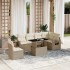 Set sofás de jardín 7 piezas y cojines ratán sintético