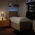 Cama box spring con colchón tela color crema 90x200