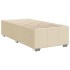 Cama box spring con colchón tela color crema 90x200