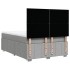 Cama box spring con colchón tela gris claro 140x200