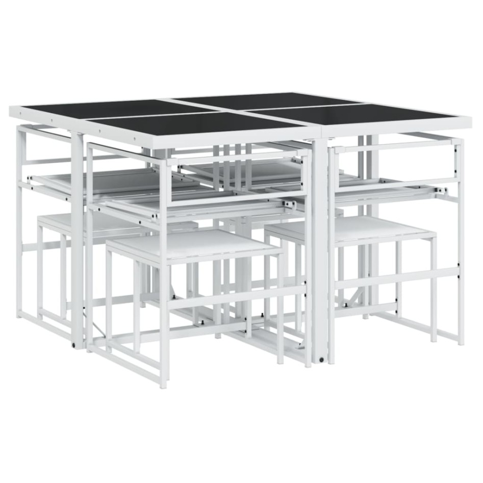 Juego de comedor de jardín 9 pzas con cojines textilene