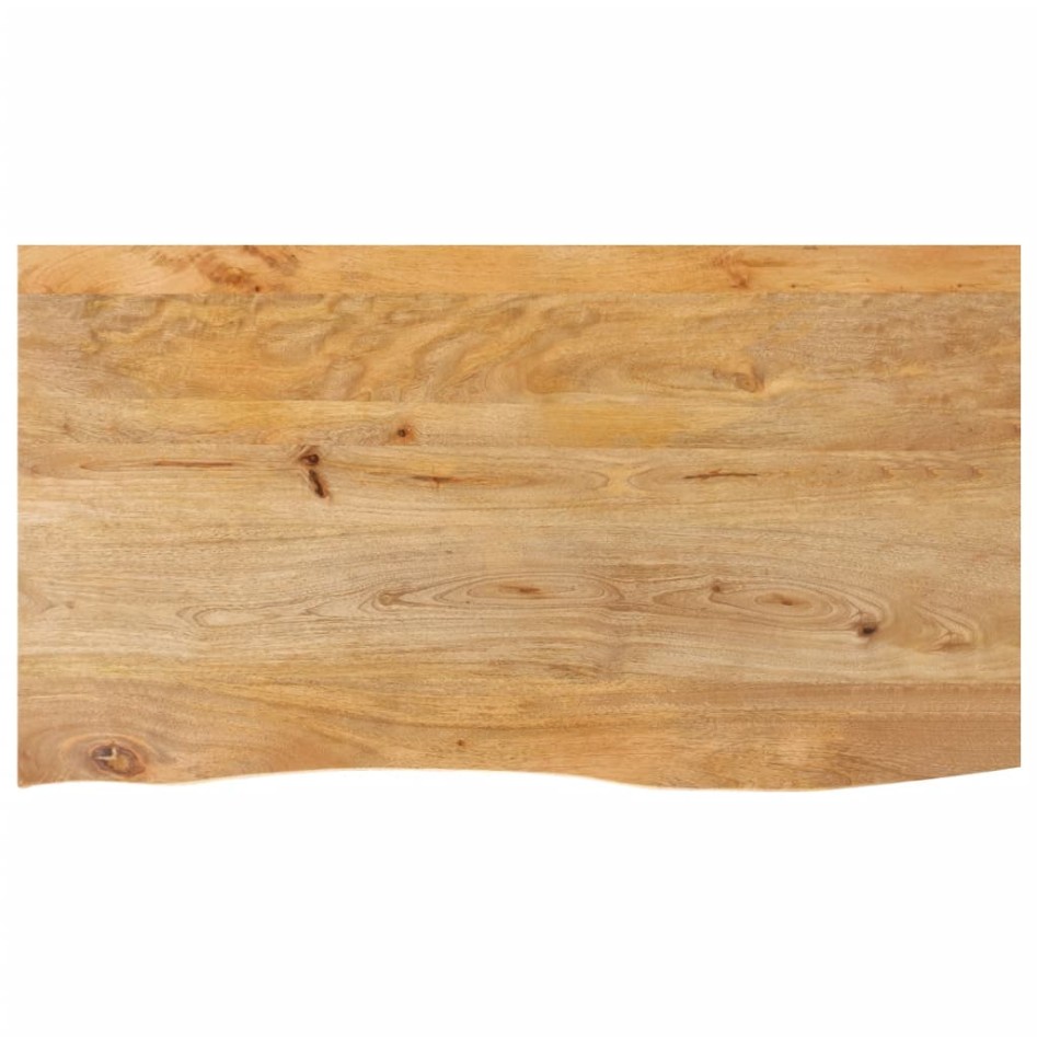 Tablero de mesa borde natural madera maciza mango 100x60x2,5