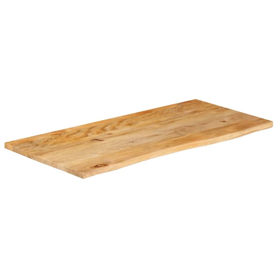Tablero de mesa borde natural madera maciza mango 100x60x2,5