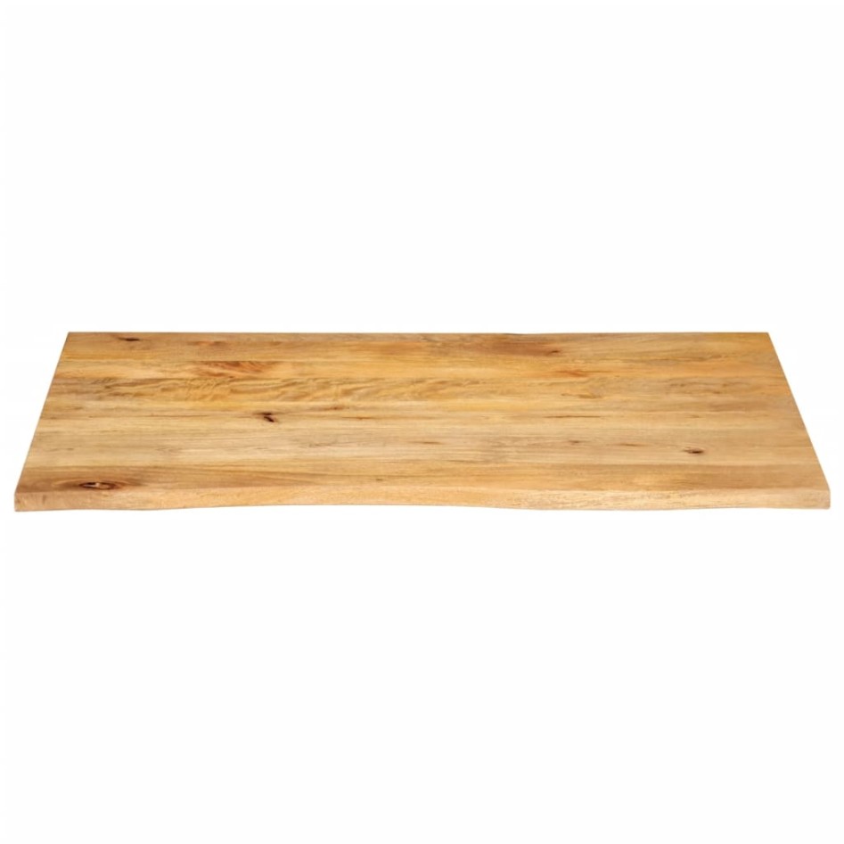 Tablero de mesa borde natural madera maciza mango 100x60x2,5
