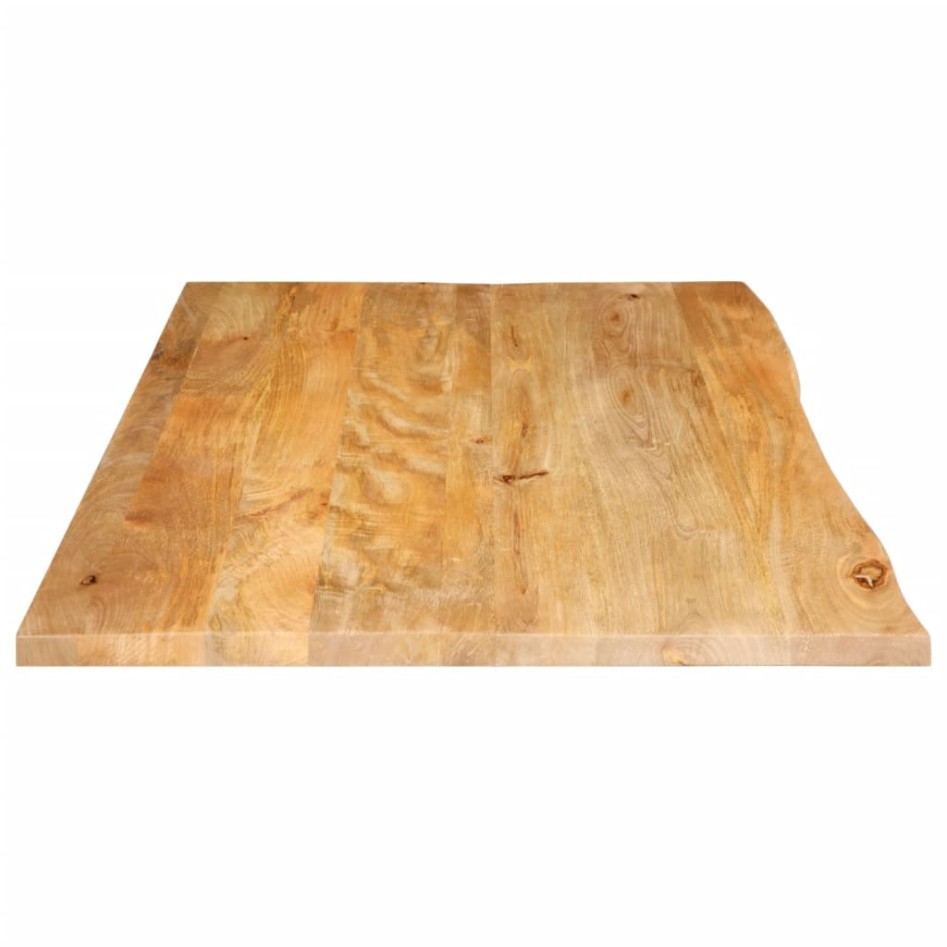 Tablero de mesa borde natural madera maciza mango 100x60x2,5