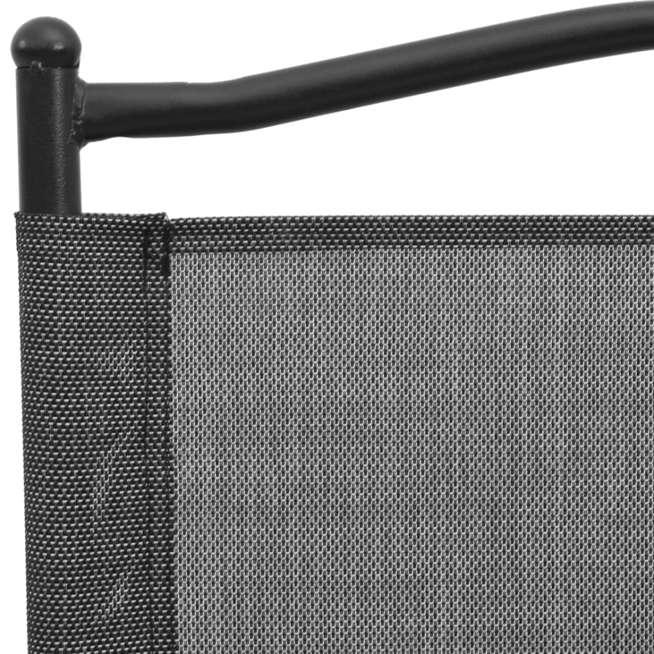 Sillas de jardín plegables 8 uds acero y textileno gris