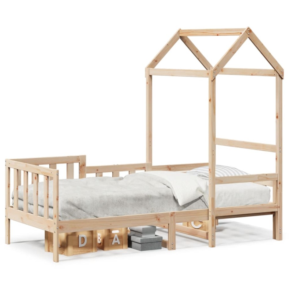 Sofá cama con techo madera maciza de pino 90x200