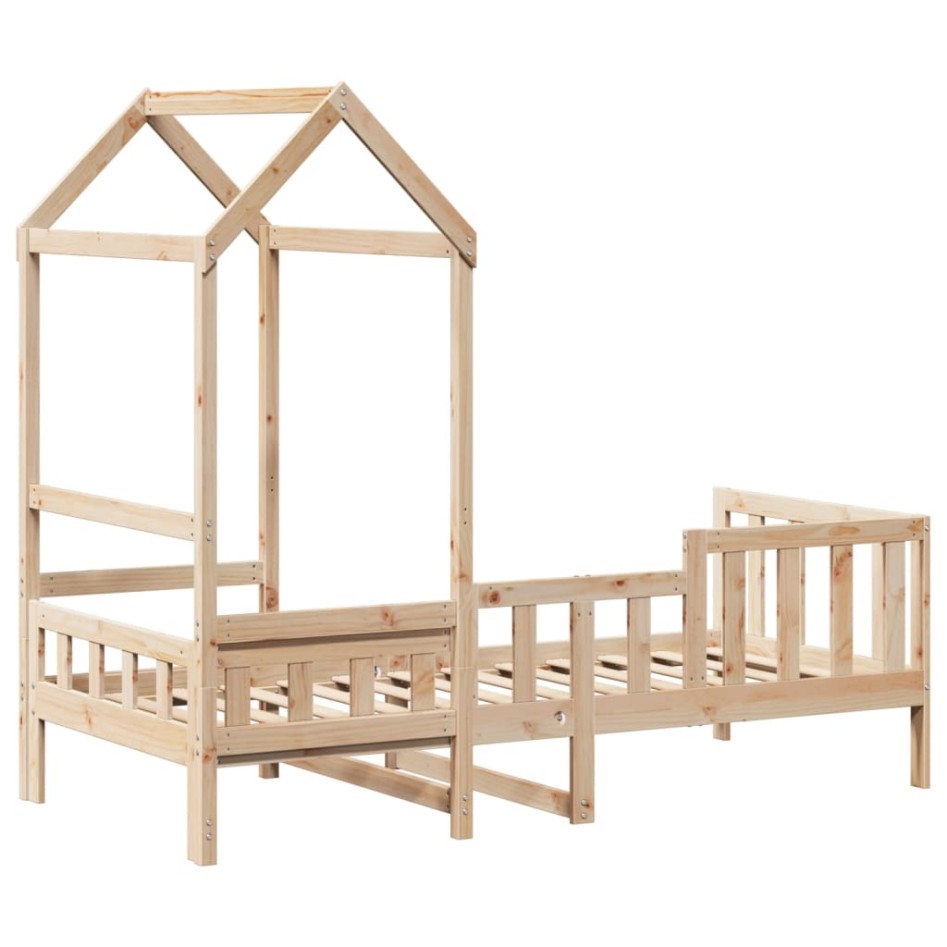 Sofá cama con techo madera maciza de pino 90x200