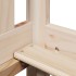 Set de sofá cama con banco y techo madera maciza pino 90x200