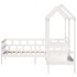 Sofá cama con techo madera maciza de pino blanco 80x200