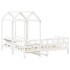 Sofá cama con techo madera maciza de pino blanco 80x200