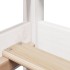 Sofá cama con techo madera maciza de pino blanco 80x200