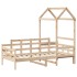 Sofá cama con techo de madera maciza de pino 80x200