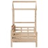 Sofá cama con techo de madera maciza de pino 80x200