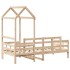 Sofá cama con techo de madera maciza de pino 80x200