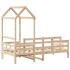 Sofá cama con techo madera maciza de pino 90x200