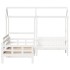 Set de sofá cama con banco y techo madera pino blanco 80x200