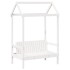 Set de sofá cama con banco y techo madera pino blanco 80x200